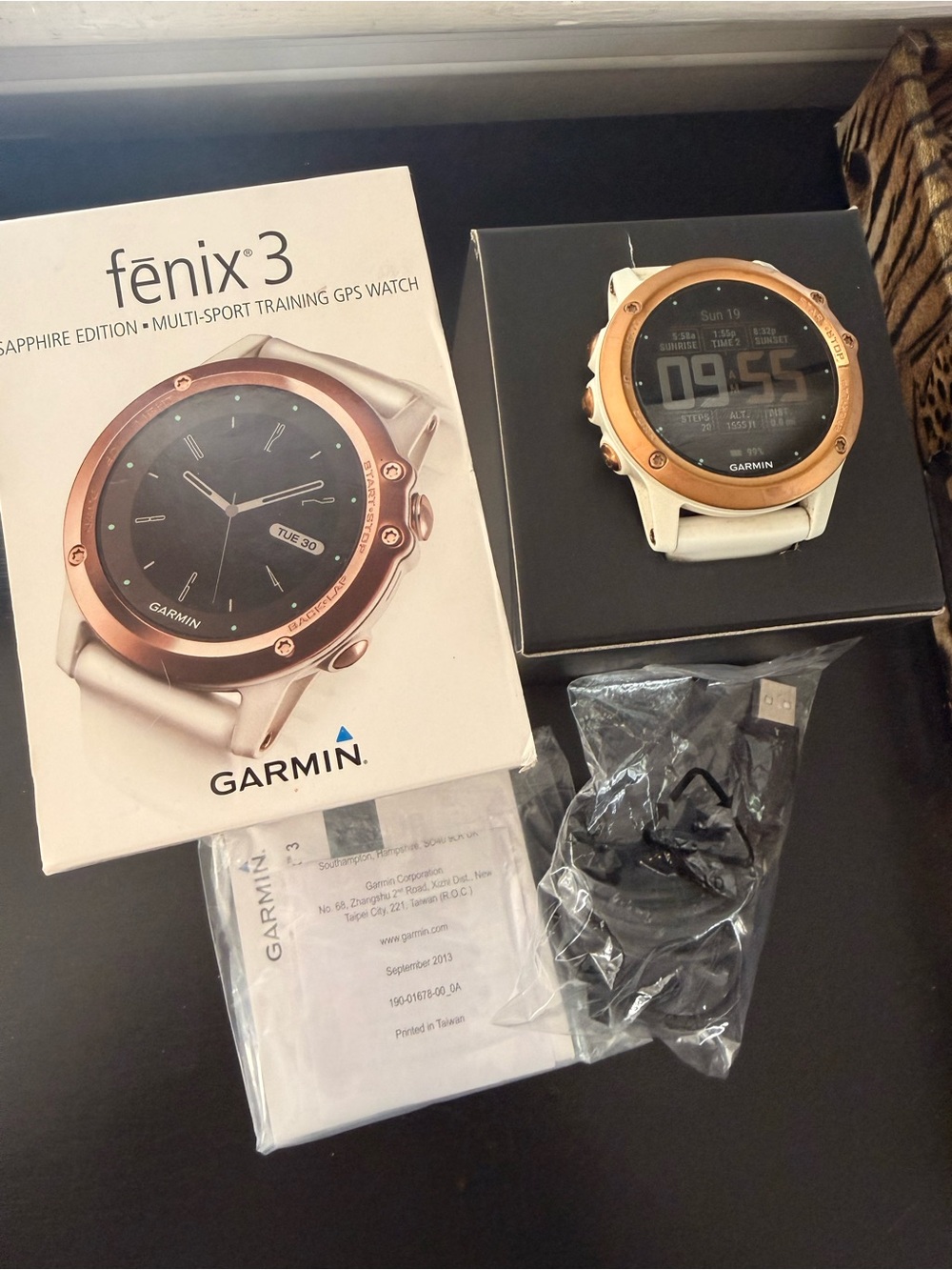 garmin Fenix 3 Sapphire Edition Multi Sport Training GPS Watch-Rose Gold Bezel